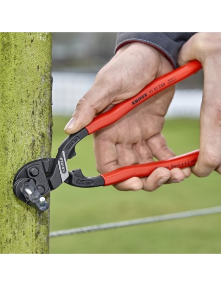 CoBolt XL Cortabulones compacto recubiertos de plástico negro atramentado 250 mm KNIPEX 71 31 250