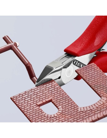 Alicates de corte diagonal para electrónica con fundas multicomponentes 115 mm KNIPEX 77 41 115