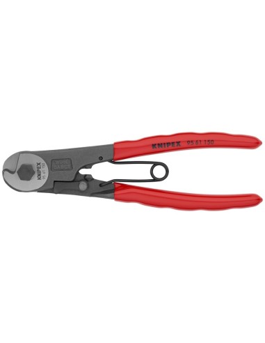 Cortacables para cables Bowden recubiertos de plástico negro atramentado 150 mm KNIPEX 95 61 150