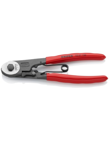 Cortacables para cables Bowden recubiertos de plástico negro atramentado 150 mm KNIPEX 95 61 150