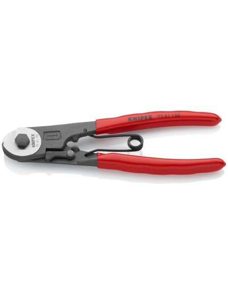 Cortacables para cables Bowden recubiertos de plástico negro atramentado 150 mm KNIPEX 95 61 150