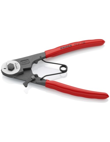 Cortacables para cables Bowden recubiertos de plástico negro atramentado 150 mm KNIPEX 95 61 150