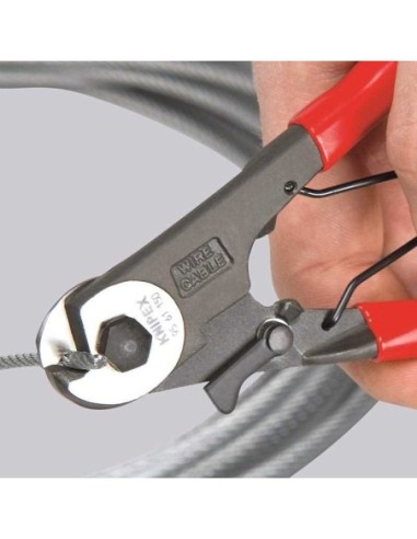 Cortacables para cables Bowden recubiertos de plástico negro atramentado 150 mm KNIPEX 95 61 150