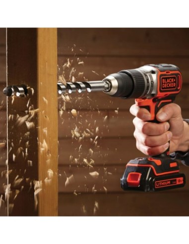 BL188D2KA31-QW - Taladro percutor BRUSHLESS 18V com 2 baterias 2,0Ah de Litio, set 31 acessórios, carregador e caixa de ferrame
