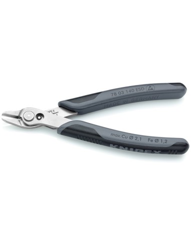 Electronic Super Knips XL ESD con fundas multicomponentes 140 mm KNIPEX 78 03 140 ESD