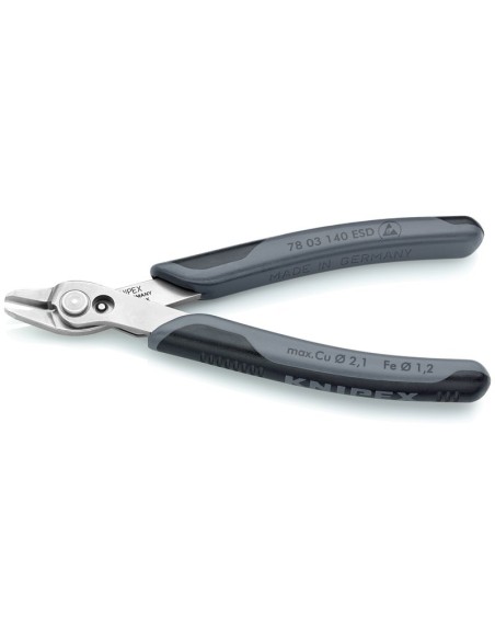 Electronic Super Knips XL ESD con fundas multicomponentes 140 mm KNIPEX 78 03 140 ESD