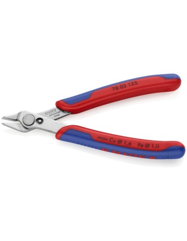 Electronic Super Knips con fundas multicomponentes 125 mm (cartulina autoservicio/blíster) KNIPEX 78 03 125 SB