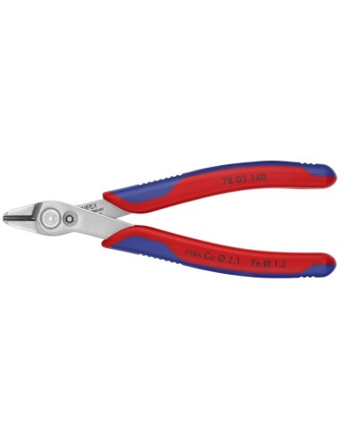 Electronic Super Knips XL con fundas multicomponentes 140 mm (cartulina autoservicio/blíster) KNIPEX 78 03 140 SB