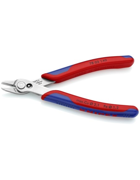 Electronic Super Knips XL con fundas multicomponentes 140 mm (cartulina autoservicio/blíster) KNIPEX 78 03 140 SB