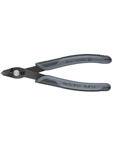 Electronic Super Knips XL ESD con fundas multicomponentes bruñido 140 mm KNIPEX 78 61 140 ESD