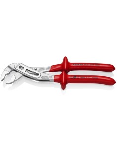 Alligator Tenaza de agarre aislados por inmersión en plástico reforzado, según norma VDE cromado 250 mm KNIPEX 88 07 250 2