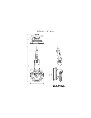 Fresadora 1900W 125 mm para hormigon + Maletín METABO 603826700 RFEV 19-125 RT