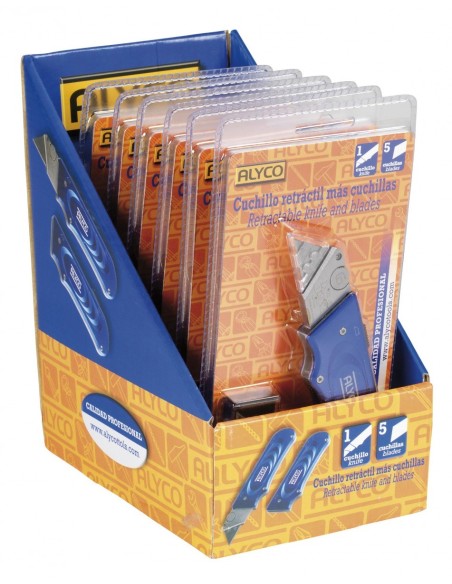 Alyco 195606 cutter retráctil de aluminio con cuchillas