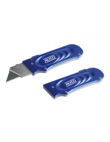 Alyco 195606 cutter retráctil de aluminio con cuchillas