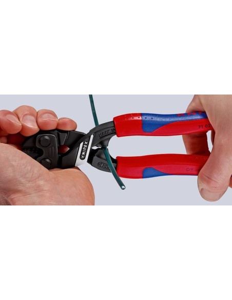 CoBolt Cortabulones compacto con fundas esbeltas en dos componentes negro atramentado 200 mm (cartulina autoservicio/blíster)
