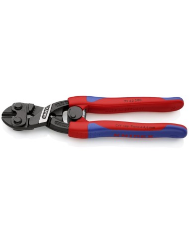 CoBolt Cortabulones compacto con fundas esbeltas en dos componentes negro atramentado 200 mm KNIPEX 71 32 200