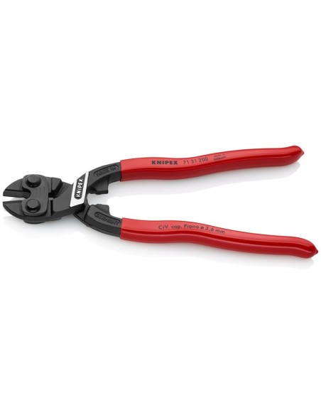 CoBolt Cortabulones compacto recubiertos de plástico negro atramentado 200 mm KNIPEX 71 31 200