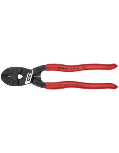 CoBolt Cortabulones compacto recubiertos de plástico negro atramentado 200 mm KNIPEX 71 31 200