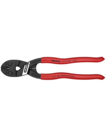 CoBolt Cortabulones compacto recubiertos de plástico negro atramentado 200 mm KNIPEX 71 31 200