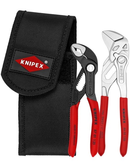 Juego de alicates mini en portaherramientas para el cinturón 2 piezas (cartulina autoservicio/blíster) KNIPEX 00 20 72 V01