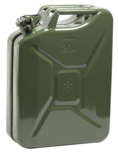 PETACA METÁLICA PARA COMBUSTIBLE HOMOLOGADA JERRYCAN, 20 L