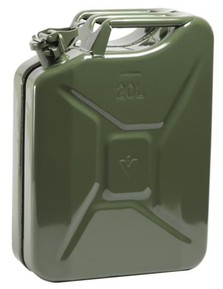 PETACA METÁLICA PARA COMBUSTIBLE HOMOLOGADA JERRYCAN, 20 L