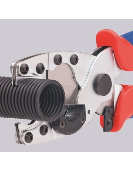 Cortatubos para tubos combinados y de protección con fundas multicomponentes galvanizado 210 mm KNIPEX 90 25 20