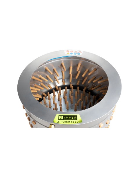 MÁQUINA DE DESPLUME DE AVES DE CORRAL | Zipper ZI-GRM1650