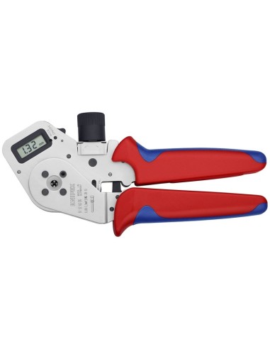 Crimpadora de 4 mandriles para terminales girados con fundas multicomponentes cromado 195 mm KNIPEX 97 52 63 DG