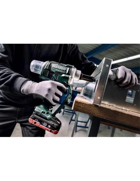 NP 18 LTX BL 5.0 Pistola de remache ciego de batería/18V 2x LiHD Cargador ASC 55 metaBOX 145 L