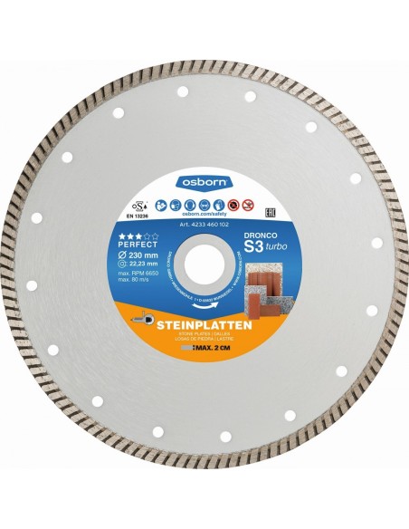 Disco de diamante Perfect S3 Turbo - Placas de piedra (Antes TURBOF)