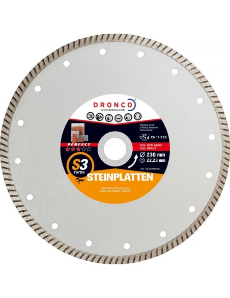 Disco de diamante Perfect S3 Turbo - Placas de piedra (Antes TURBOF)