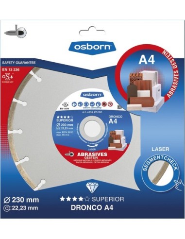 Disco de diamante Superior A4 - Materiales abrasivos (Antes LT76)