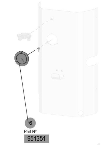 VACUOMETRO D63 P/PANEL S.CENT.