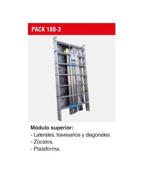 PACK-180-3 | Módulo superior para andamio RAPIDO 180