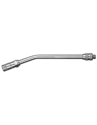 ACOPLAMIENTO RÍGIDO PARA GRASA, EXTENSIÓN CURVADA 45° CON BOQUILLA DE 4 GRAPAS Y VÁLVULA PARA GRASA, 1/8 NPT (MM)