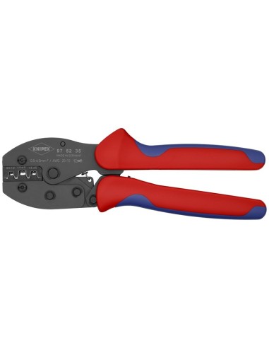 PreciForce Alicate para crimpar terminales con fundas multicomponentes bruñido 220 mm (cartulina autoservicio/blíster) KNIPEX