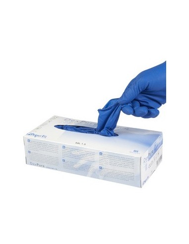 GUANTE DEXPURE 801-30 (LATEX) 08 Guante DexPure 801-30 latex pesado Sempolvar azul (caja 50gts) 8