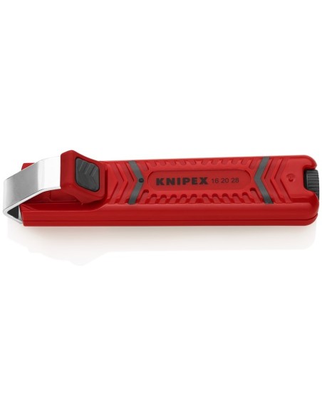 Pelamangueras con hoja de bisturí carcasa de plástico resistente a los golpes 130 mm KNIPEX 16 20 28 SB