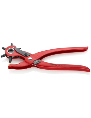 Sacabocados de revolver recubierto de pintura pulverizada, rojo 220 mm KNIPEX 90 70 220 EAN