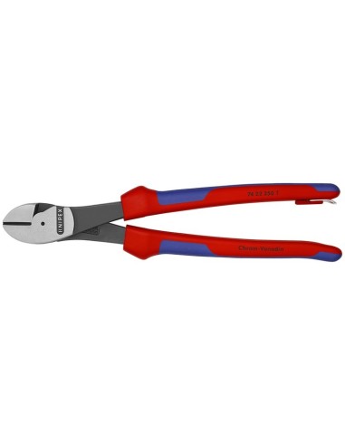 Alicates de corte diagonal de fuerza con fundas multicomponentes, con anilla de fijación integrada para colocar un dispositivo
