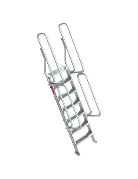 SG60 | Escalera de aluminio fija para entreplantas y altillos | Inclinación 60