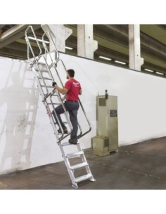 SG60 | Escalera de aluminio fija para entreplantas y altillos | Inclinación 60 2