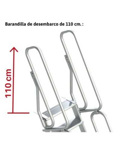 SG60 | Escalera de aluminio fija para entreplantas y altillos | Inclinación 60