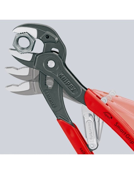 SmartGrip Tenaza de agarre automática recubiertos de plástico antideslizante gris atramentado 250 mm (cartulina autoservicio/b