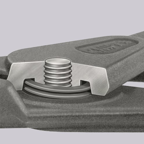 Alicate de precisión para arandelas para arandelas exteriores de ejes recubiertos de plástico antideslizante gris atramentado 140 mm KNIPEX 49 11 A0 KNI-49 11 A0 | ALICATES