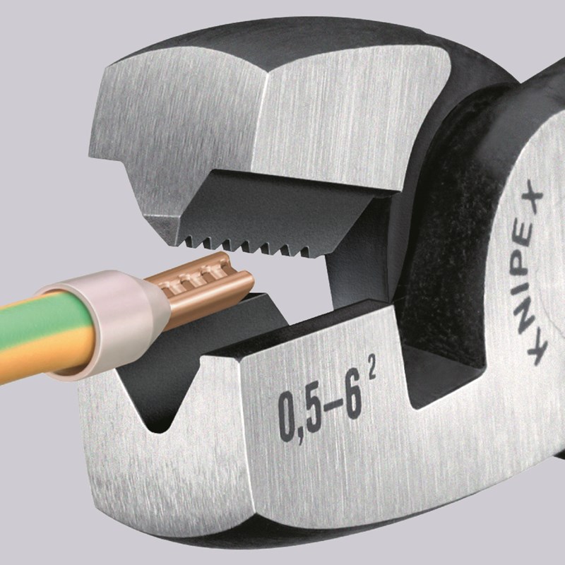 Alicate para crimpar punteras huecas de acceso frontal recubiertos de plástico 180 mm KNIPEX 97 81 180 KNI-97 81 180 | ALICATES