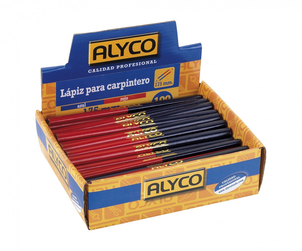 Alyco 149055 lapíz para carpintero 2 colores azul y rojo ALY-149055 | MARCADORES