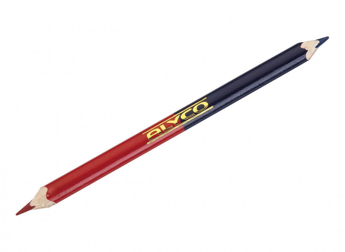 Alyco 149055 lapíz para carpintero 2 colores azul y rojo ALY-149055 | MARCADORES