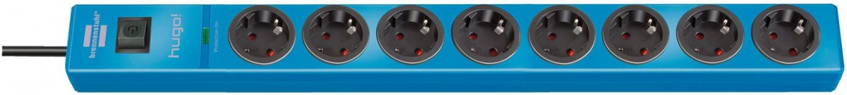 Base de tomas múltiples hugo! azul con protección contra subidas de tensión BRE-1150610384 | BASES MÚLTIPLES